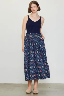 Amelia Floral Print Midi Dress*SKIES ARE BLUE Sale