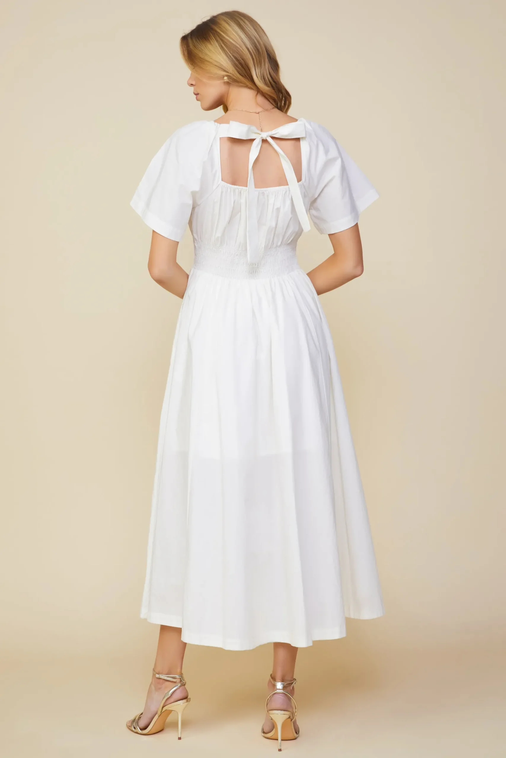 Andrea Poplin Midi Dress*SKIES ARE BLUE Discount