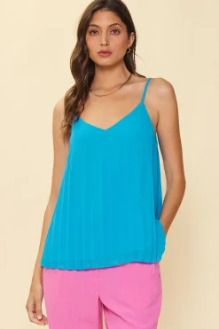 Back Strap Detail Pleated Cami*SKIES ARE BLUE Best