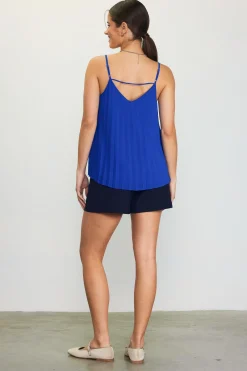 Back Strap Detail Pleated Cami*SKIES ARE BLUE Online