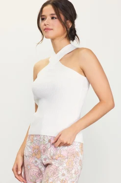 Barbara Crossed Neck Knit Top*SKIES ARE BLUE New