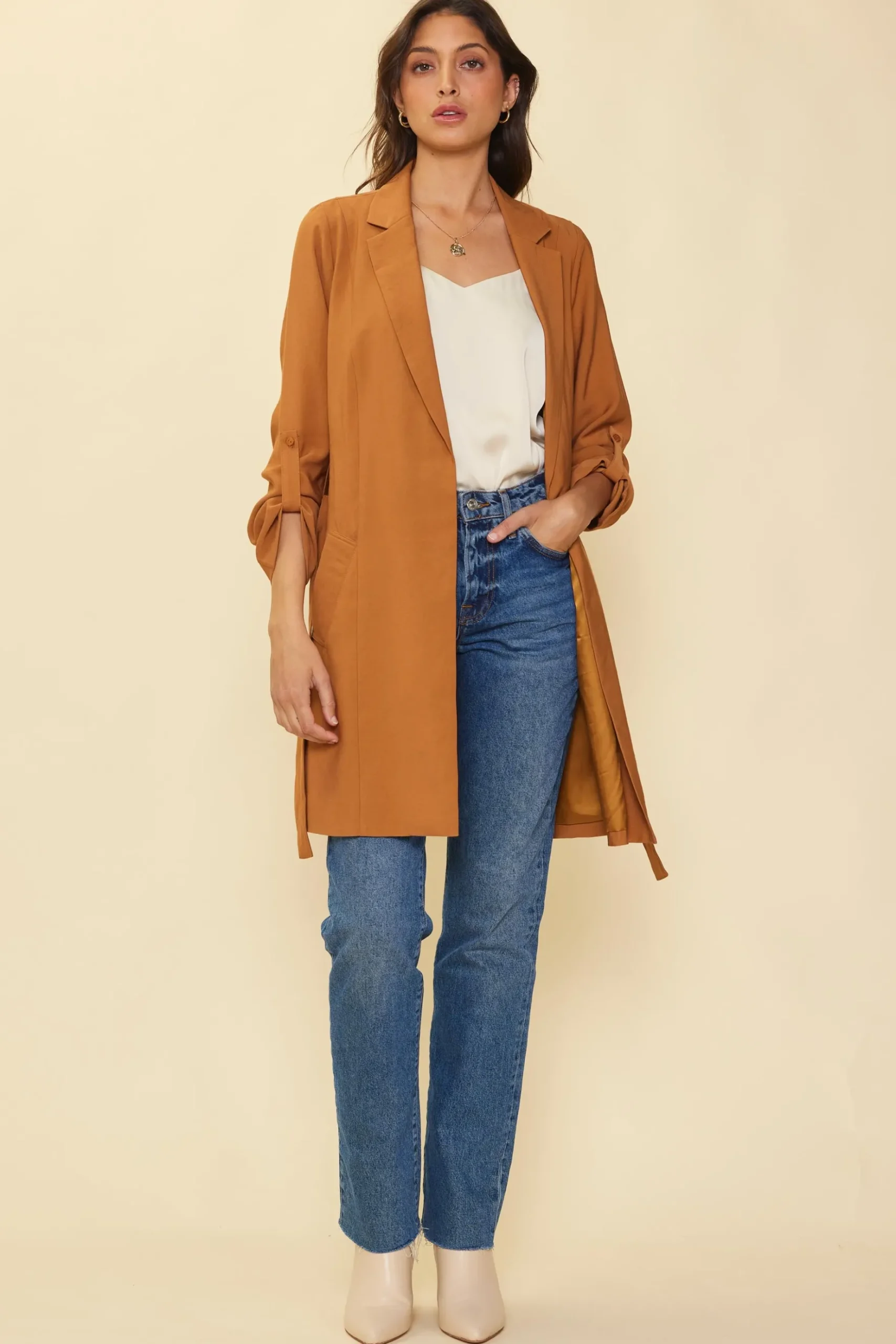 Belted Trench Coat*SKIES ARE BLUE Outlet