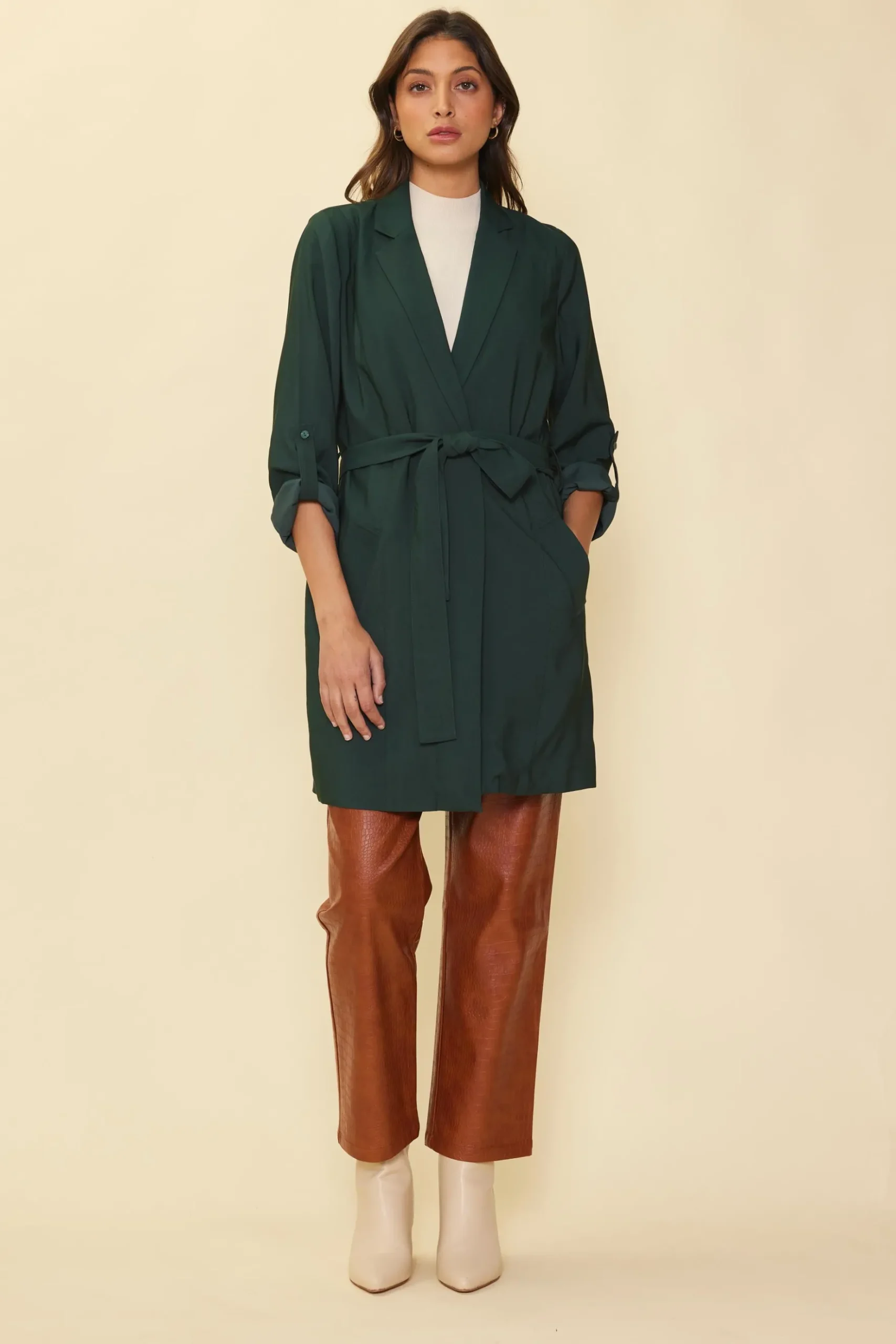 Belted Trench Coat*SKIES ARE BLUE Discount