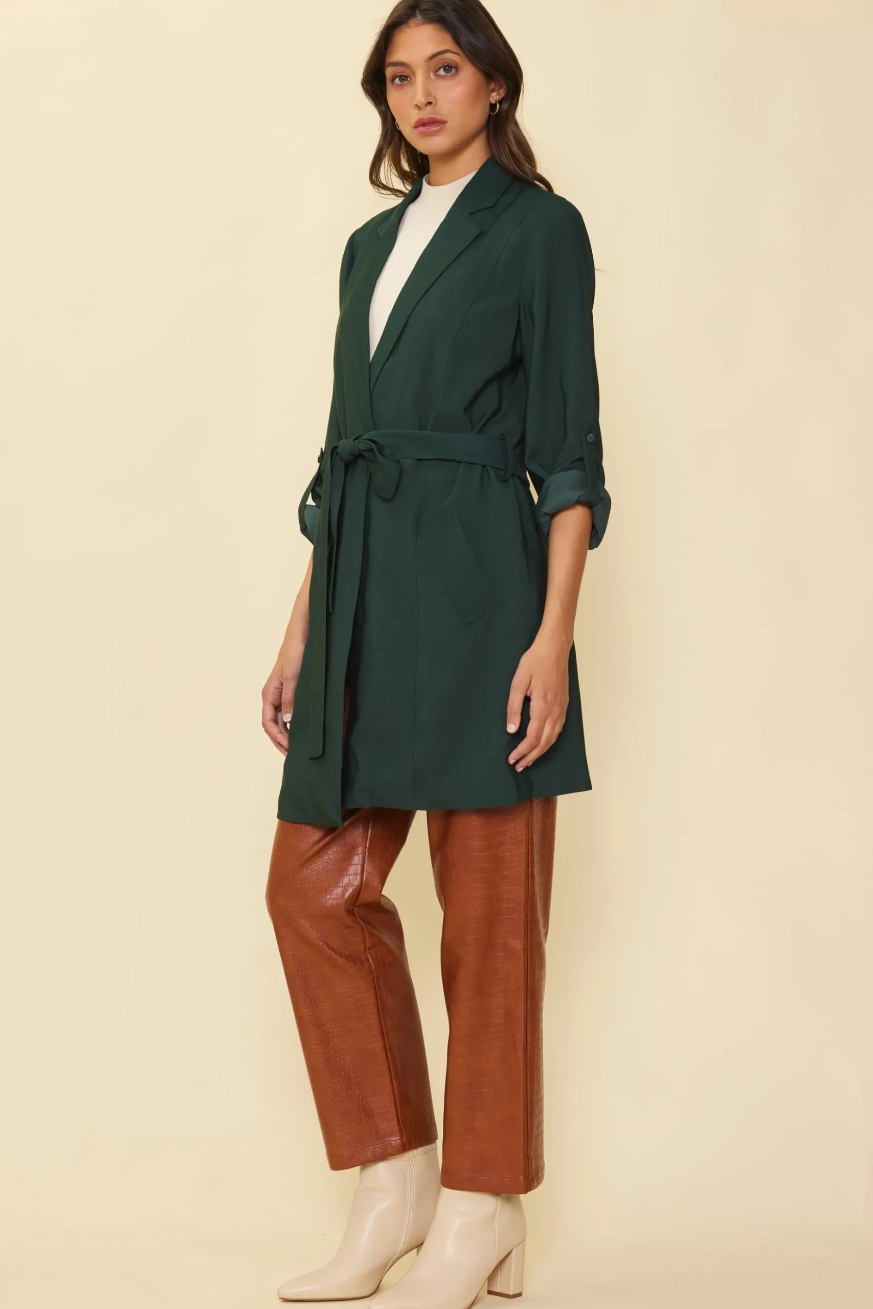 Belted Trench Coat*SKIES ARE BLUE Discount