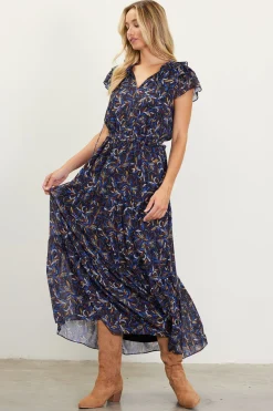 Blake Print Tiered Maxi Dress*SKIES ARE BLUE Best