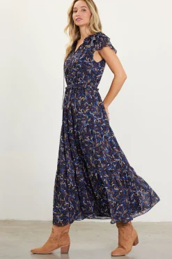 Blake Print Tiered Maxi Dress*SKIES ARE BLUE Best