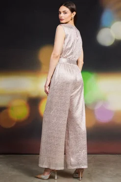 Metallic Foil Print Jumpsuit*SKIES ARE BLUE Sale