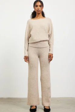 Boatneck Ribbed Knit Sweater*SKIES ARE BLUE Clearance