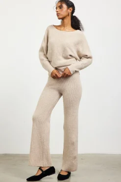 Boatneck Ribbed Knit Sweater*SKIES ARE BLUE Clearance