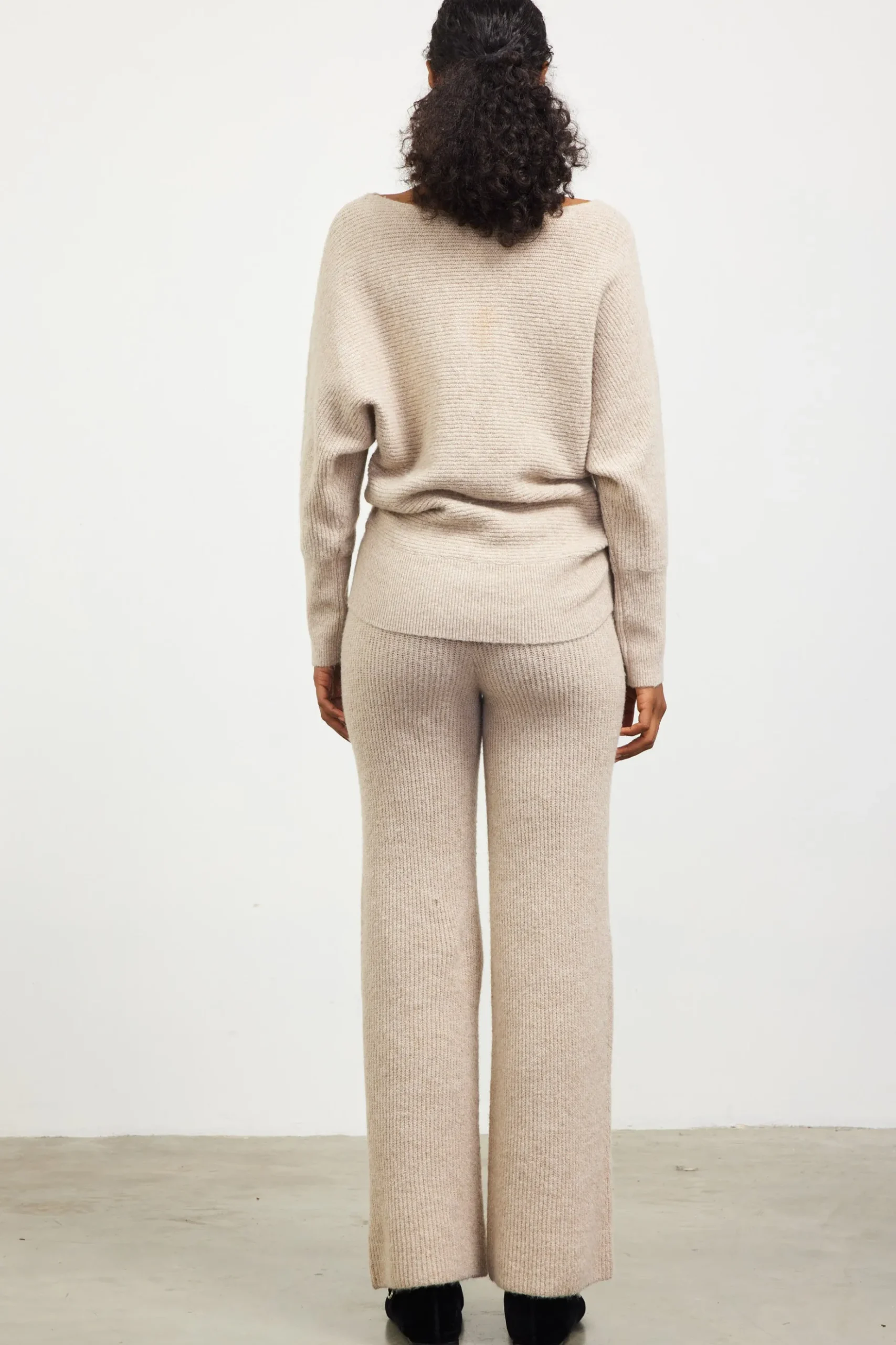 Boatneck Ribbed Knit Sweater*SKIES ARE BLUE Clearance