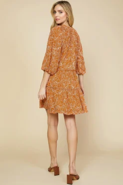 Botanical Ruffled Mini Dress*SKIES ARE BLUE Sale