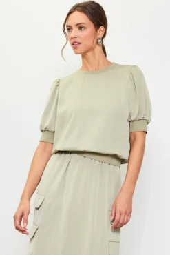 Bubble Sleeve Top*SKIES ARE BLUE