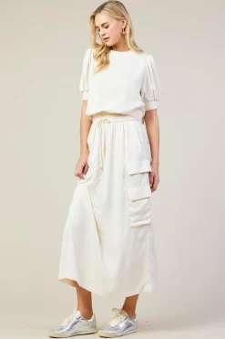 Bubble Sleeve Top*SKIES ARE BLUE