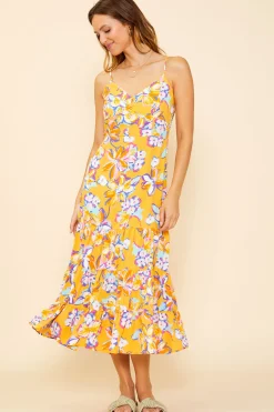 Button Detail Midi Dress*SKIES ARE BLUE Best