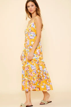 Button Detail Midi Dress*SKIES ARE BLUE Best
