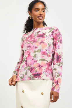 Camelia Floral Print Sweater*SKIES ARE BLUE Outlet