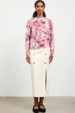 Camelia Floral Print Sweater*SKIES ARE BLUE Outlet