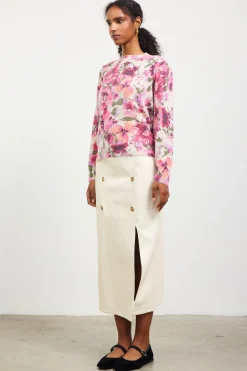 Camelia Floral Print Sweater*SKIES ARE BLUE Outlet