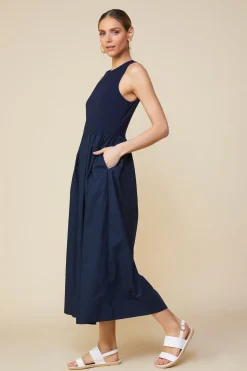 Celia Mixed Media Midi Dress*SKIES ARE BLUE Sale