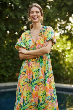 Celine Floral Print Midi Dress*SKIES ARE BLUE Best