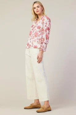 Ceres Floral Print Smocked Detail Top*SKIES ARE BLUE Clearance