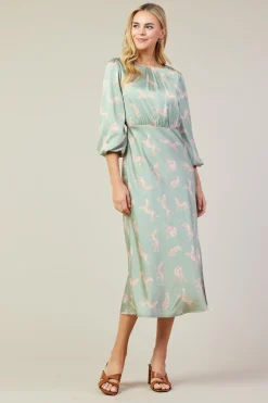 Cheetah Print Midi Dress*SKIES ARE BLUE Outlet