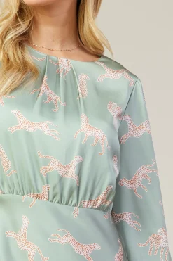 Cheetah Print Midi Dress*SKIES ARE BLUE Outlet