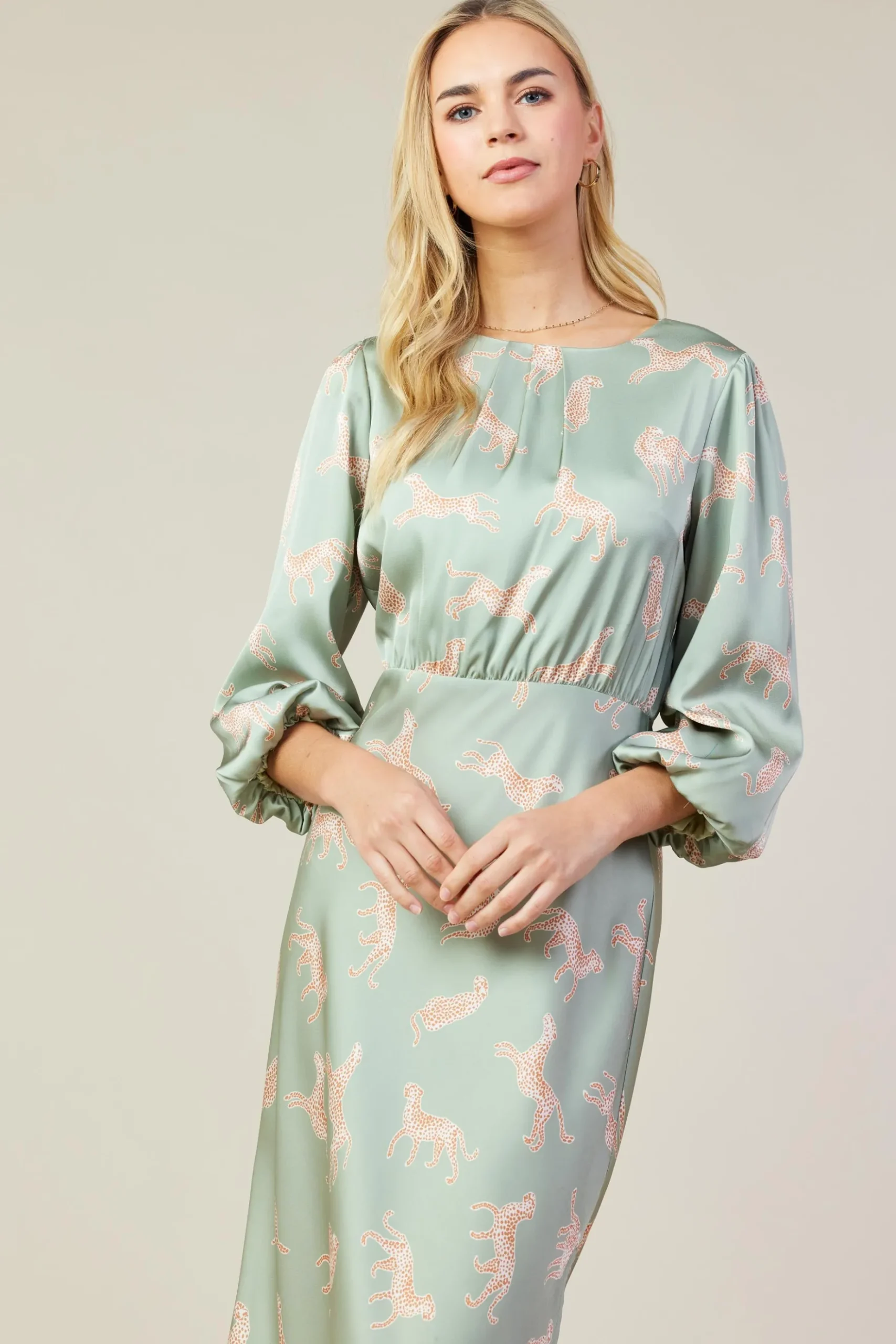 Cheetah Print Midi Dress*SKIES ARE BLUE Outlet