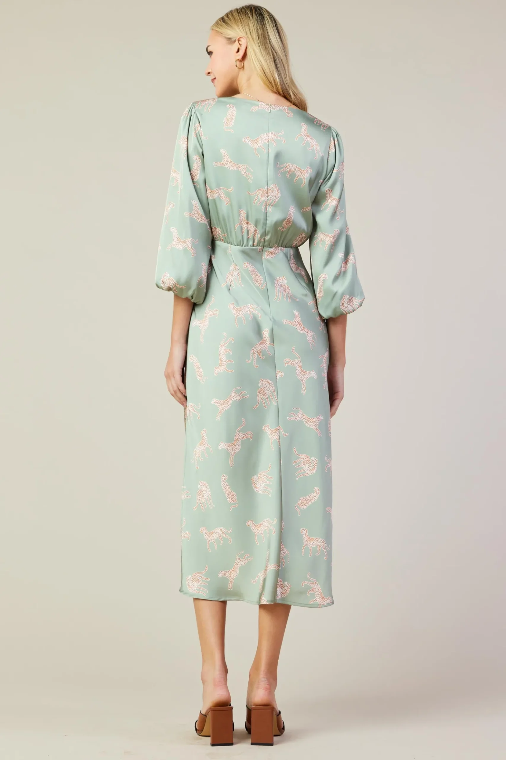 Cheetah Print Midi Dress*SKIES ARE BLUE Outlet
