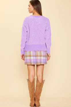 Chenille Knit Sweater*SKIES ARE BLUE Hot