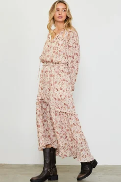 Chiffon Print Split Midi Dress*SKIES ARE BLUE Sale
