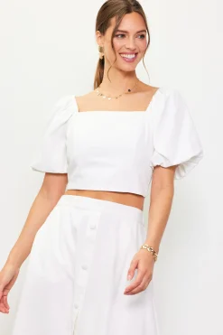 Cinch-Back Square Neck Top*SKIES ARE BLUE