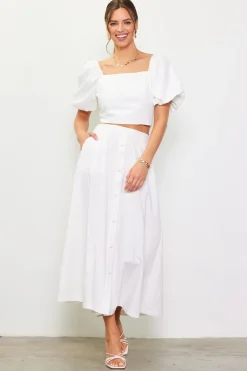 Cinch-Back Square Neck Top*SKIES ARE BLUE