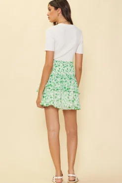 Clip Dot Smock Waist Skirt*SKIES ARE BLUE Sale