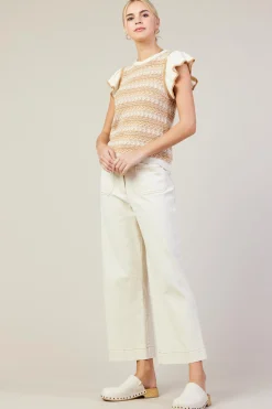 Cotton Twill Crop Pants*SKIES ARE BLUE Clearance