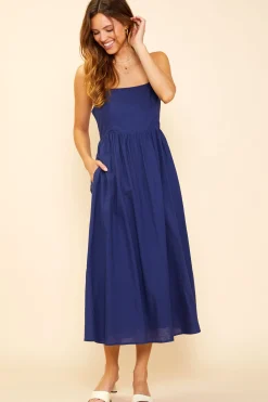 Criss Cross Back Tie Midi Dress*SKIES ARE BLUE Sale