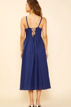 Criss Cross Back Tie Midi Dress*SKIES ARE BLUE Sale