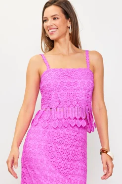 Crochet Cami With Fringe Detail*SKIES ARE BLUE Outlet