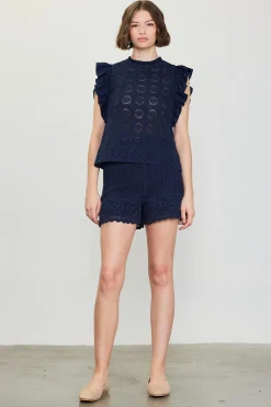Crochet High Waisted Shorts*SKIES ARE BLUE Clearance