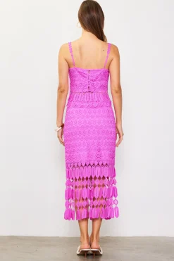 Crochet Midi Skirt with Fringe Detail*SKIES ARE BLUE Online