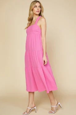 Cross Back Tiered Maxi Dress*SKIES ARE BLUE New