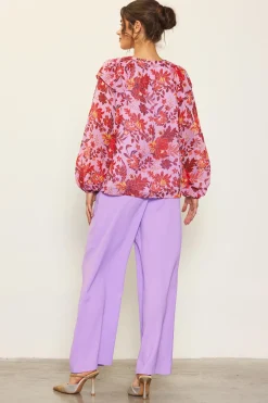 Dahlia Print Longsleeve Blouse*SKIES ARE BLUE