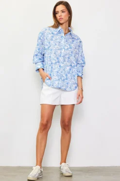 Daphne Floral Print Button Down Blouse*SKIES ARE BLUE New