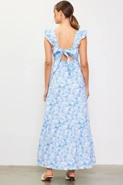 Daphne Floral Print Ruffled Maxi Dress*SKIES ARE BLUE Best