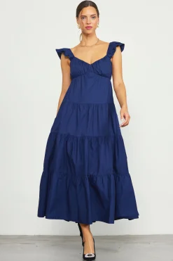 Diana Poplin Maxi Dress*SKIES ARE BLUE