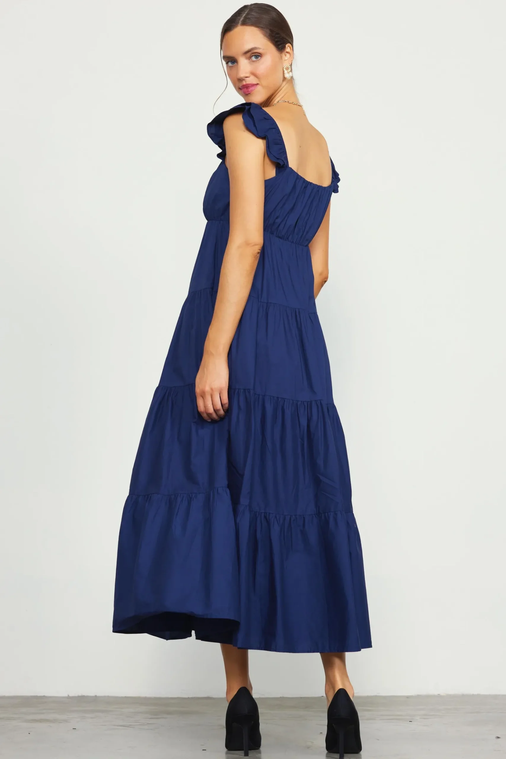 Diana Poplin Maxi Dress*SKIES ARE BLUE