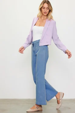 Double Breasted Crop Blazer*SKIES ARE BLUE Online
