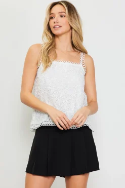 Embroidered Lace Cami Top*SKIES ARE BLUE Clearance