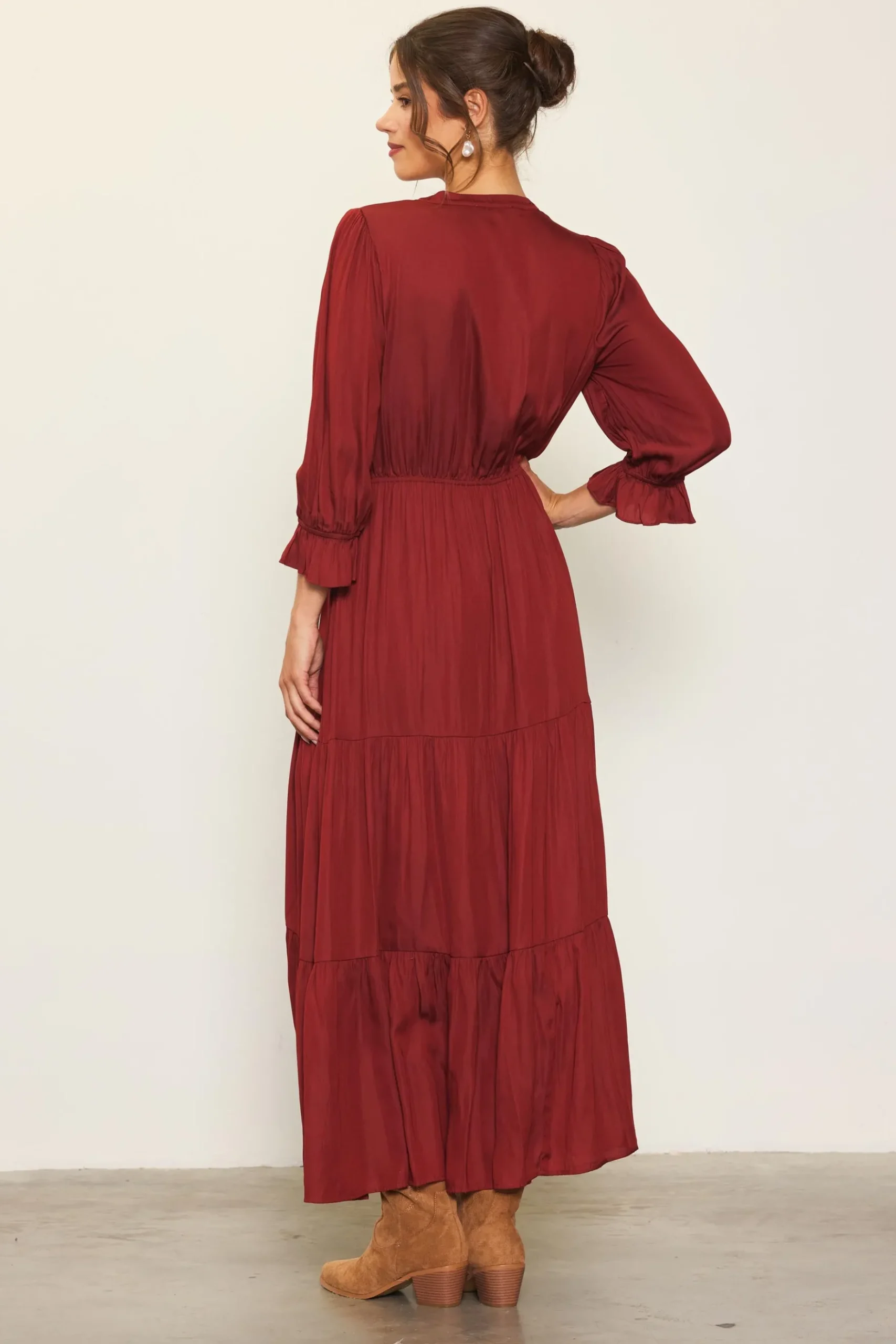 Emery Ruffle Tiered Maxi Dress*SKIES ARE BLUE