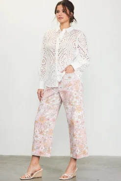 Eyelet Buttondown Shirt*SKIES ARE BLUE Best